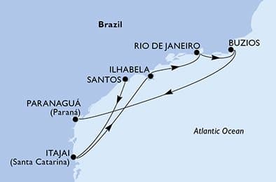 Cruise Itinerary Map