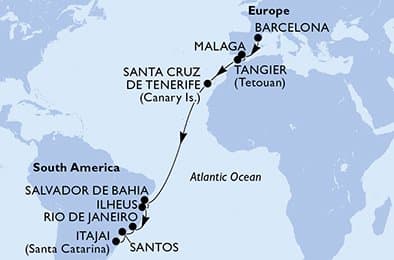 Cruise Itinerary Map