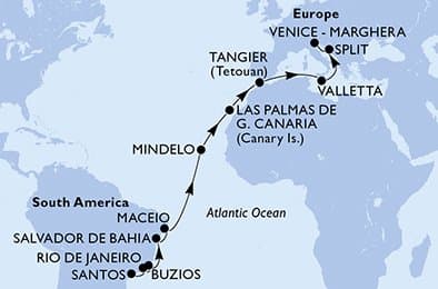 Cruise Itinerary Map