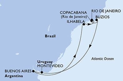 Cruise Itinerary Map