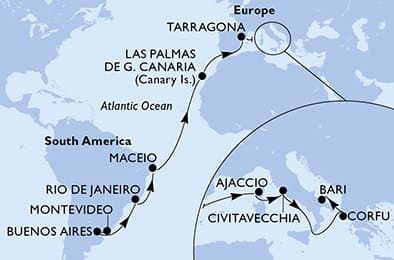 Cruise Itinerary Map