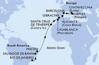 Cruise Itinerary Map