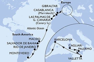 Cruise Itinerary Map