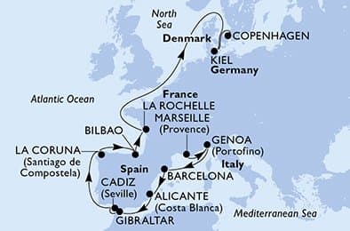 Cruise Itinerary Map