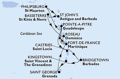 Cruise Itinerary Map