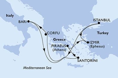 Cruise Itinerary Map