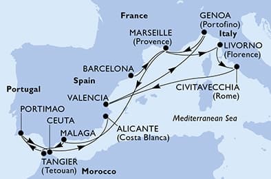 Cruise Itinerary Map