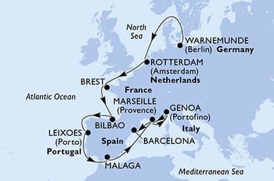 Cruise Itinerary Map