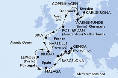 Cruise Itinerary Map