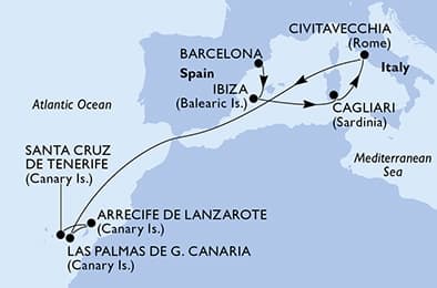 Cruise Itinerary Map