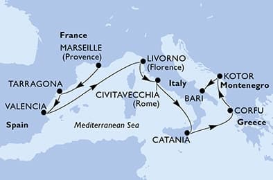 Cruise Itinerary Map