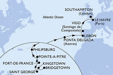Cruise Itinerary Map