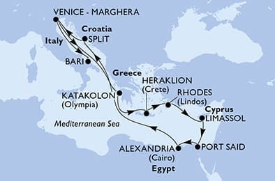 Cruise Itinerary Map