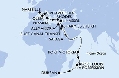 Cruise Itinerary Map