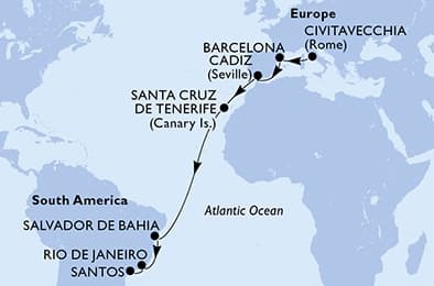 Cruise Itinerary Map