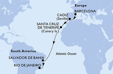 Cruise Itinerary Map