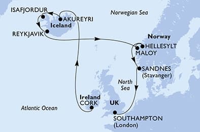 Cruise Itinerary Map