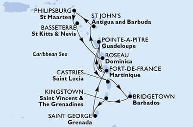 Cruise Itinerary Map