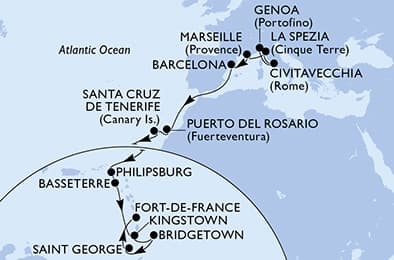 Cruise Itinerary Map
