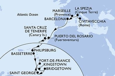 Cruise Itinerary Map