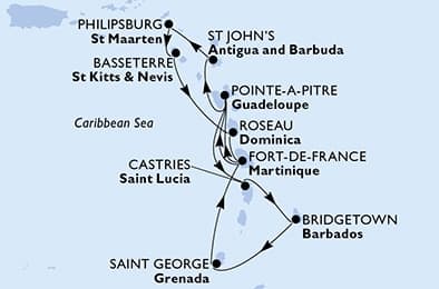 Cruise Itinerary Map
