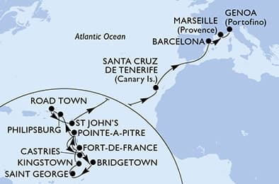 Cruise Itinerary Map