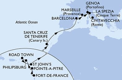 Cruise Itinerary Map