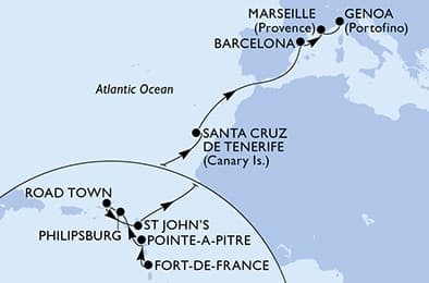 Cruise Itinerary Map