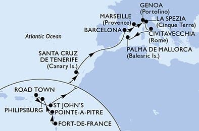 Cruise Itinerary Map
