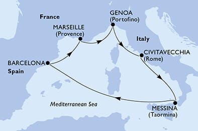 Cruise Itinerary Map
