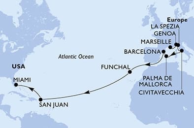 Cruise Itinerary Map