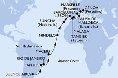 Cruise Itinerary Map