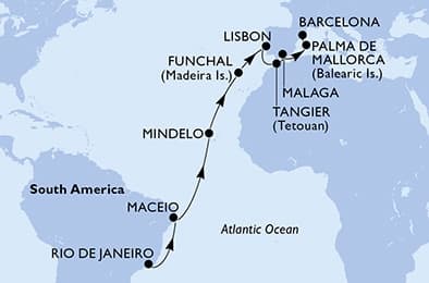 Cruise Itinerary Map