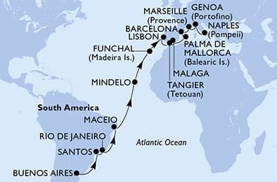 Cruise Itinerary Map