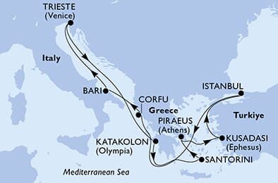 Cruise Itinerary Map