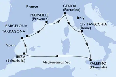 Cruise Itinerary Map