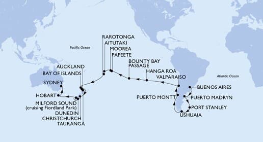Cruise Itinerary Map
