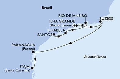 Cruise Itinerary Map