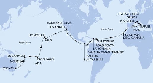 Cruise Itinerary Map