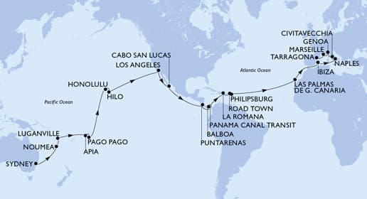 Cruise Itinerary Map