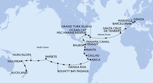 Cruise Itinerary Map