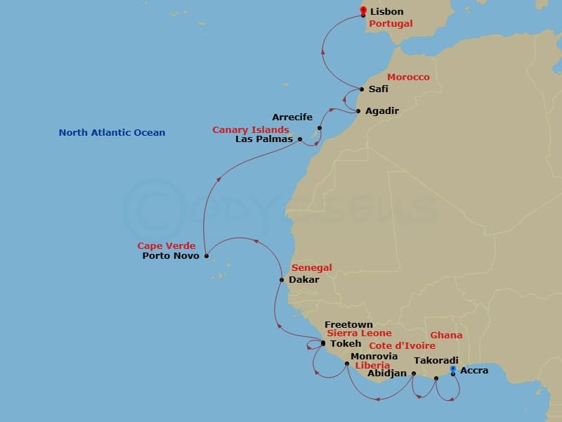 Cruise Itinerary Map