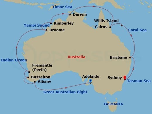 Cruise Itinerary Map