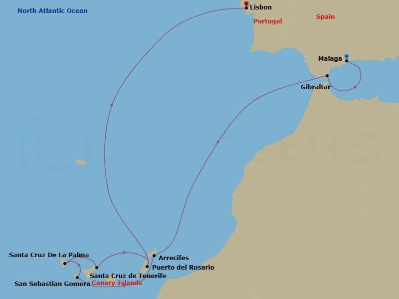 Cruise Itinerary Map