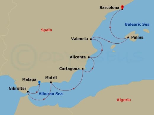 Cruise Itinerary Map