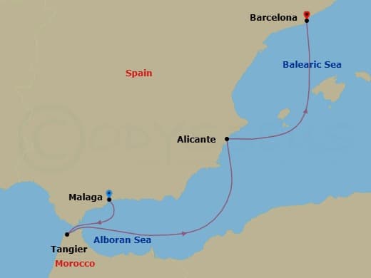Cruise Itinerary Map