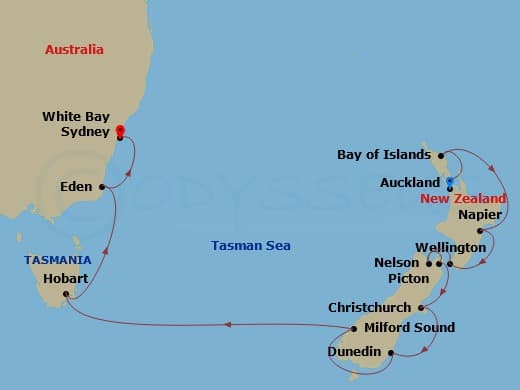 Cruise Itinerary Map