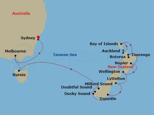 Cruise Itinerary Map