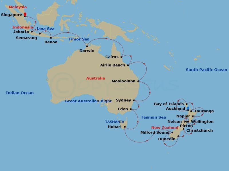 Cruise Itinerary Map