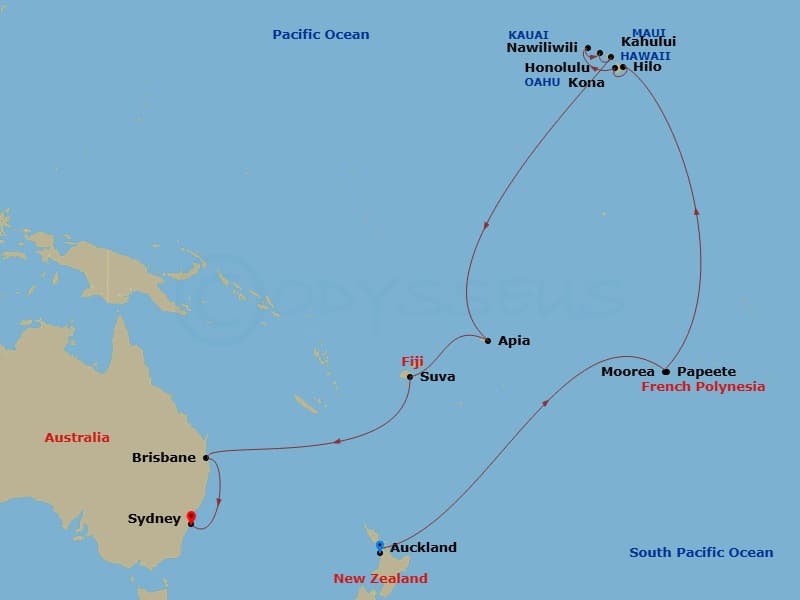 Cruise Itinerary Map